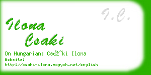 ilona csaki business card